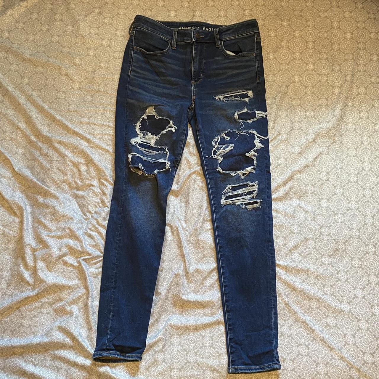 american eagle next level stretch jeans 10... - Depop