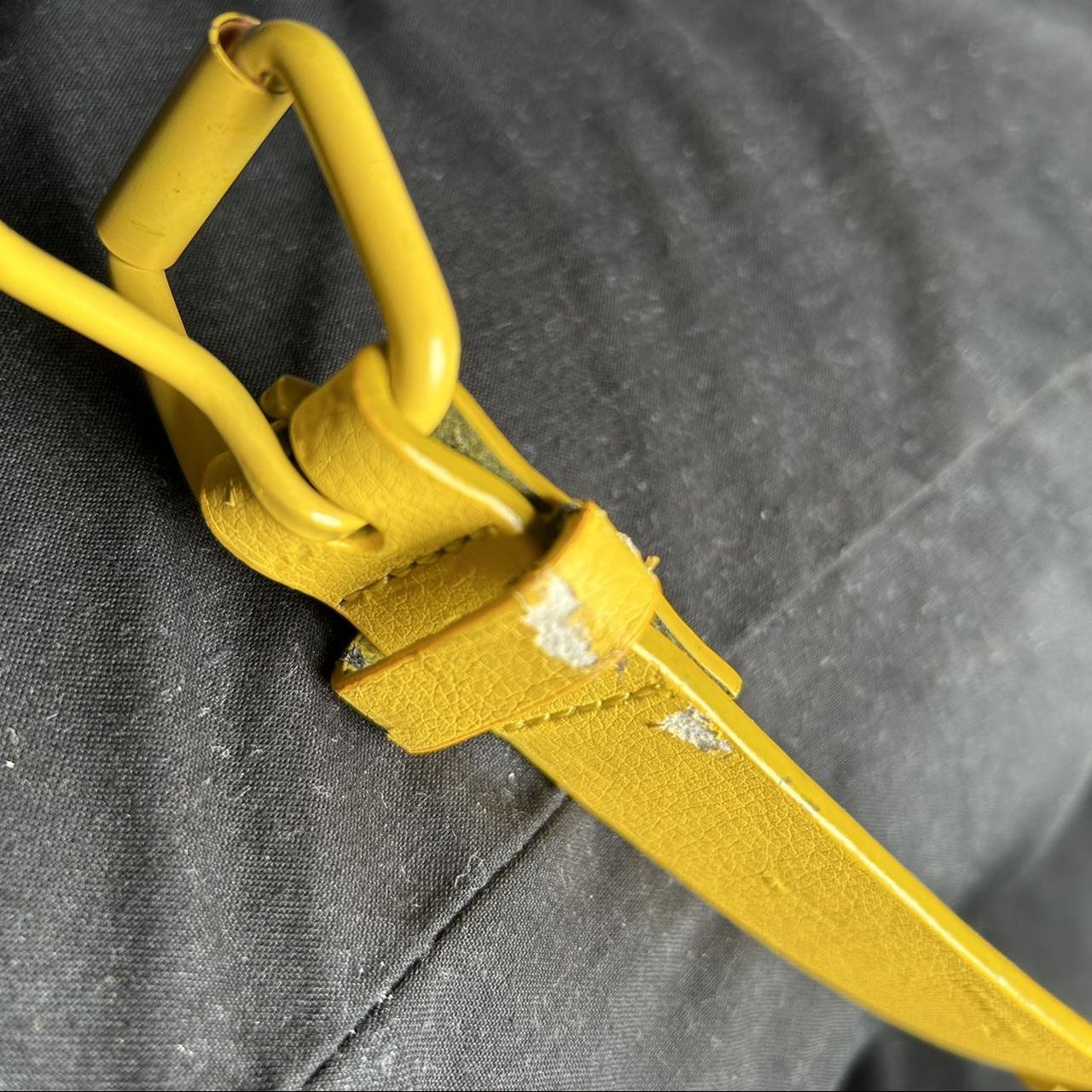 Y2K Yellow Studded Belt! Slight peeling/scuffs on... Depop