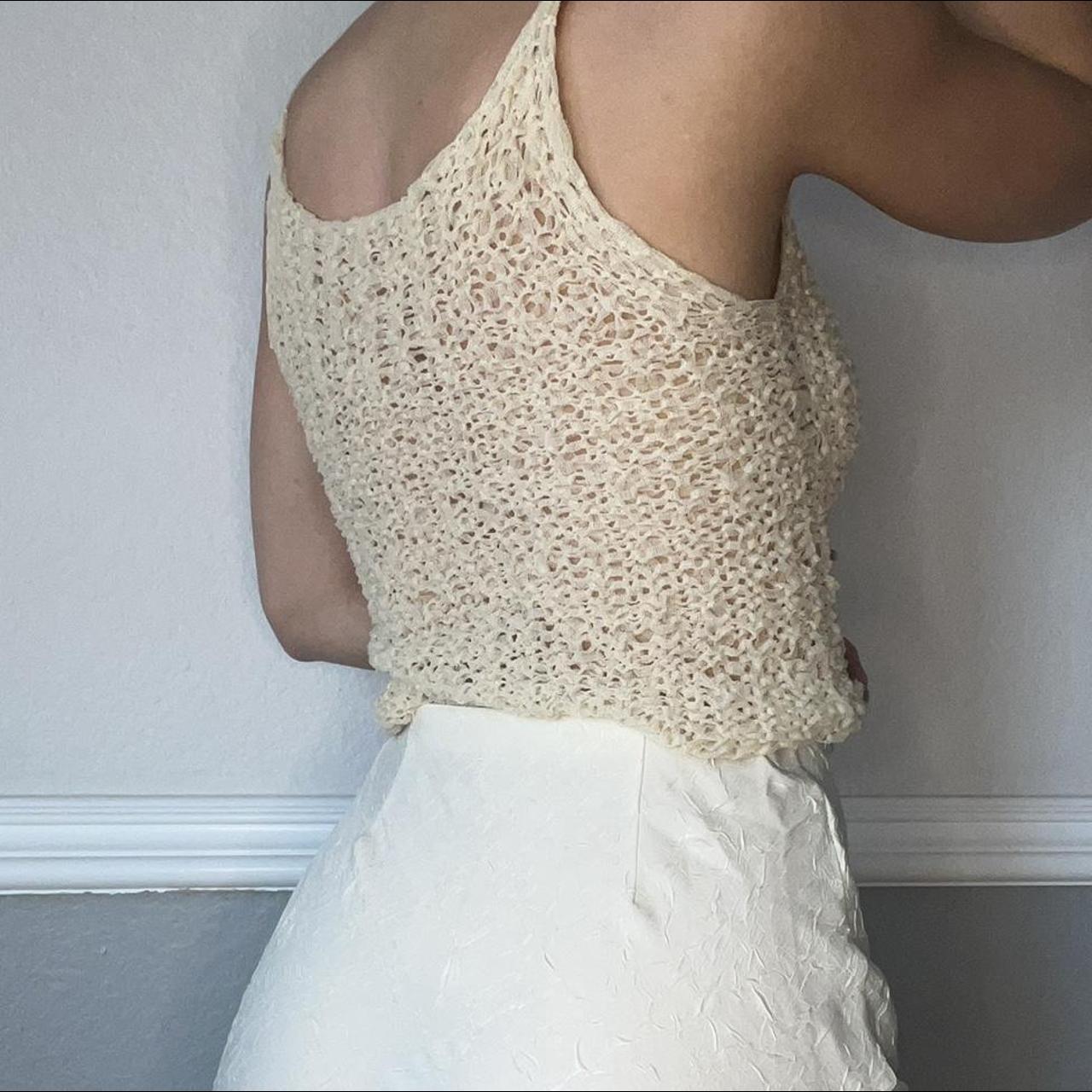 Women's Cream Vest Depop
