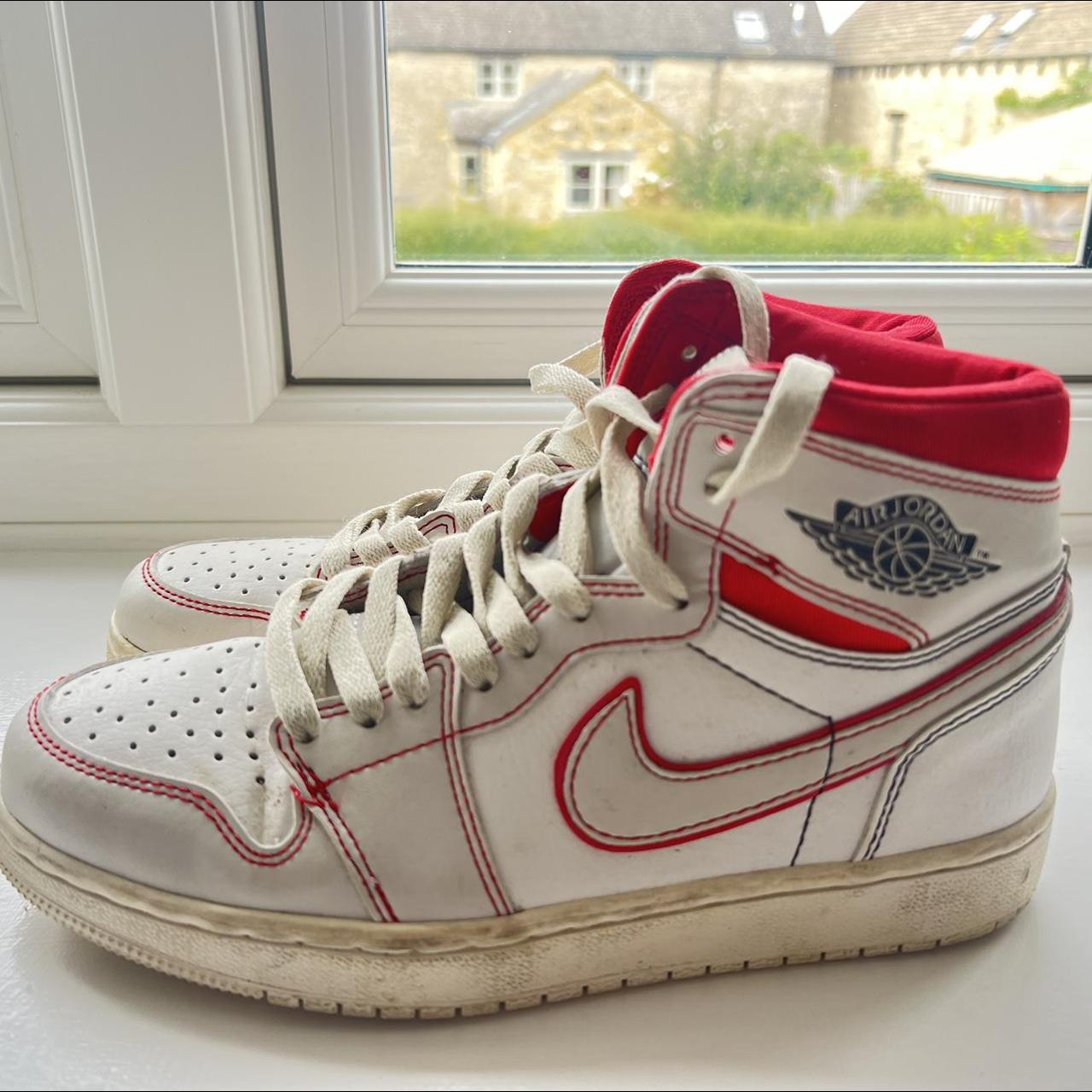 jordan red gold and white