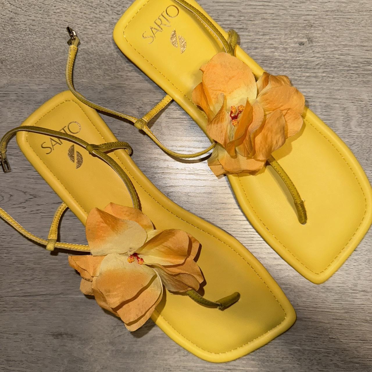 Franco sarto yellow sandals online