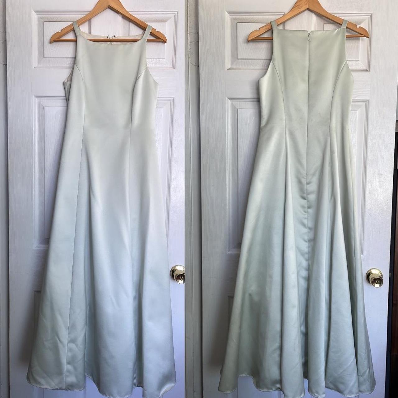 Women's Green and Cream Dress | Depop