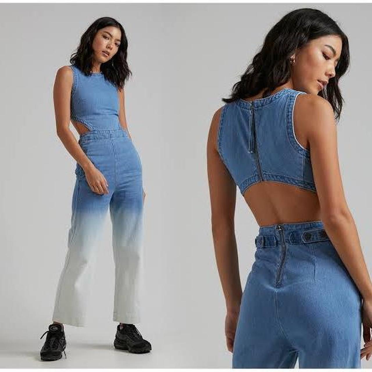 Afends Hemp Denim Jumpsuit Size M RRP 200 Worn a... Depop