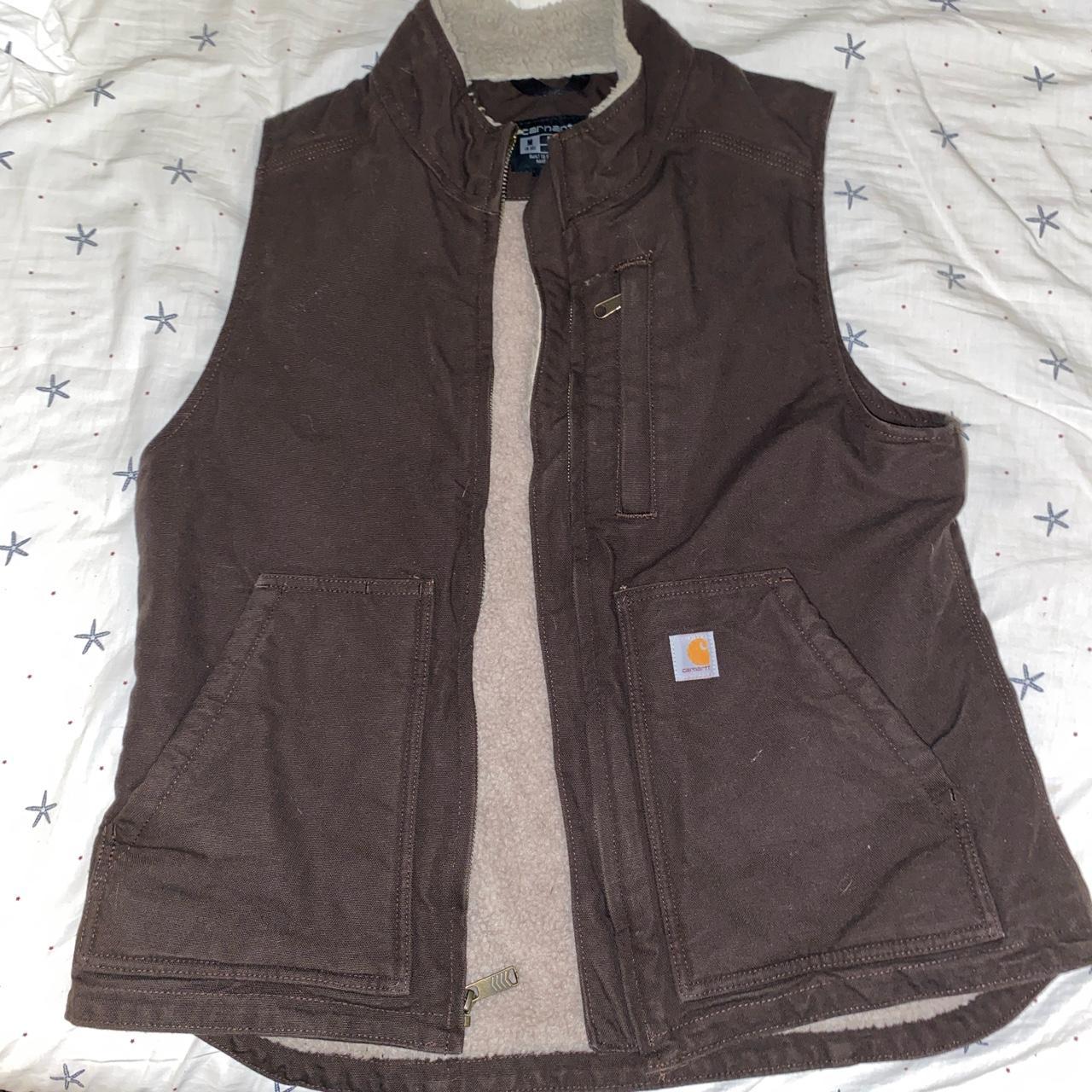 CARHARTT WOMEN'S SHERPA LINED VEST RELAXED FIT Depop
