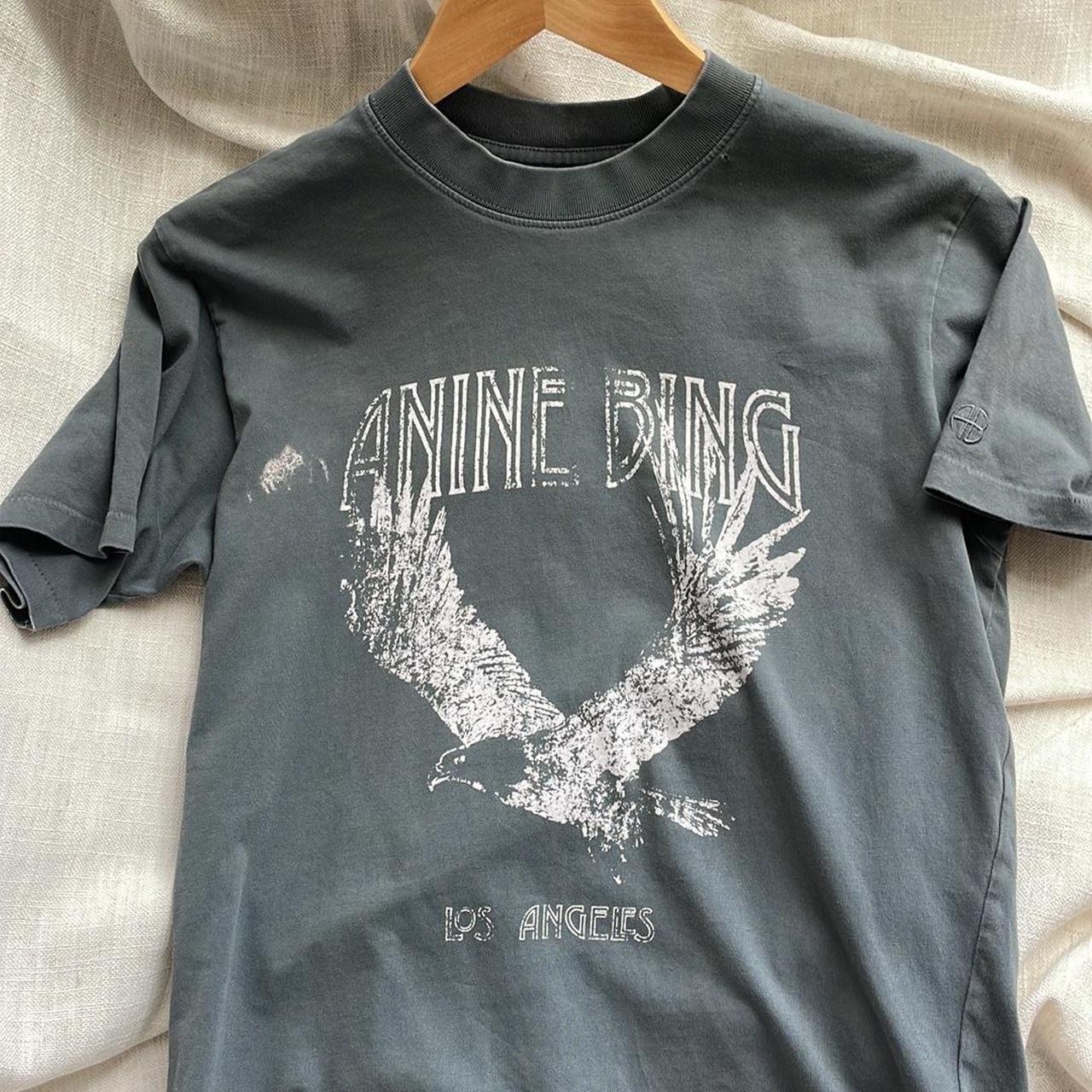 Anine Bing Lili Tee Eagle logo t-shirt vintage... - Depop