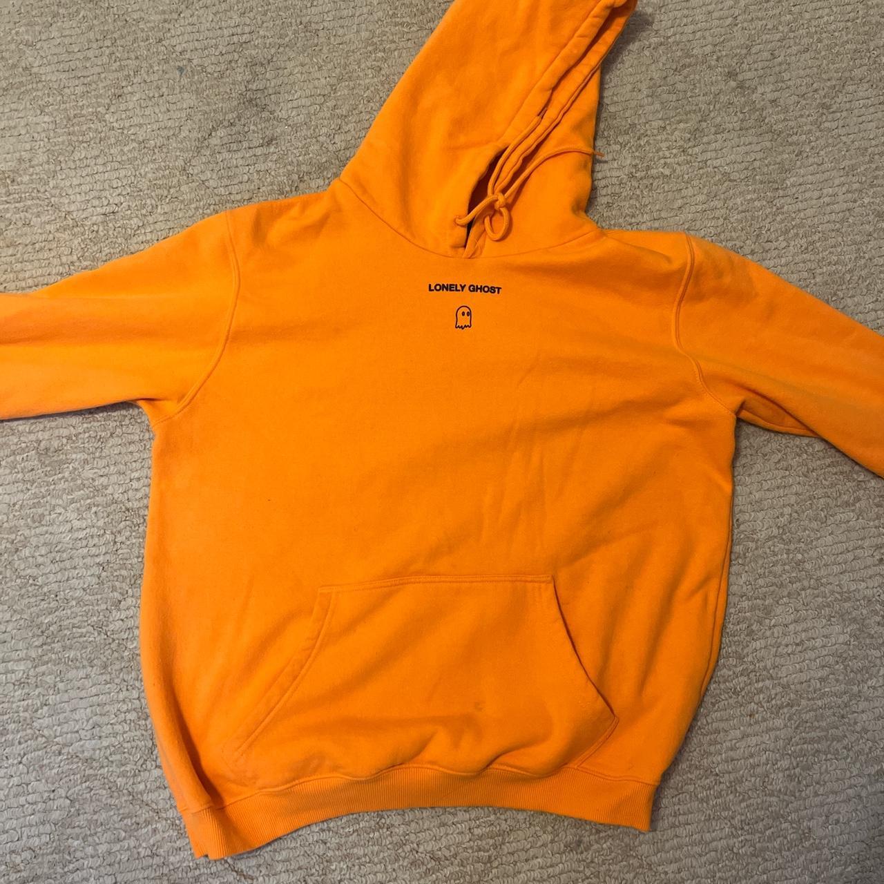 Orange and black Lonely Ghost hoodie **** Has a... - Depop