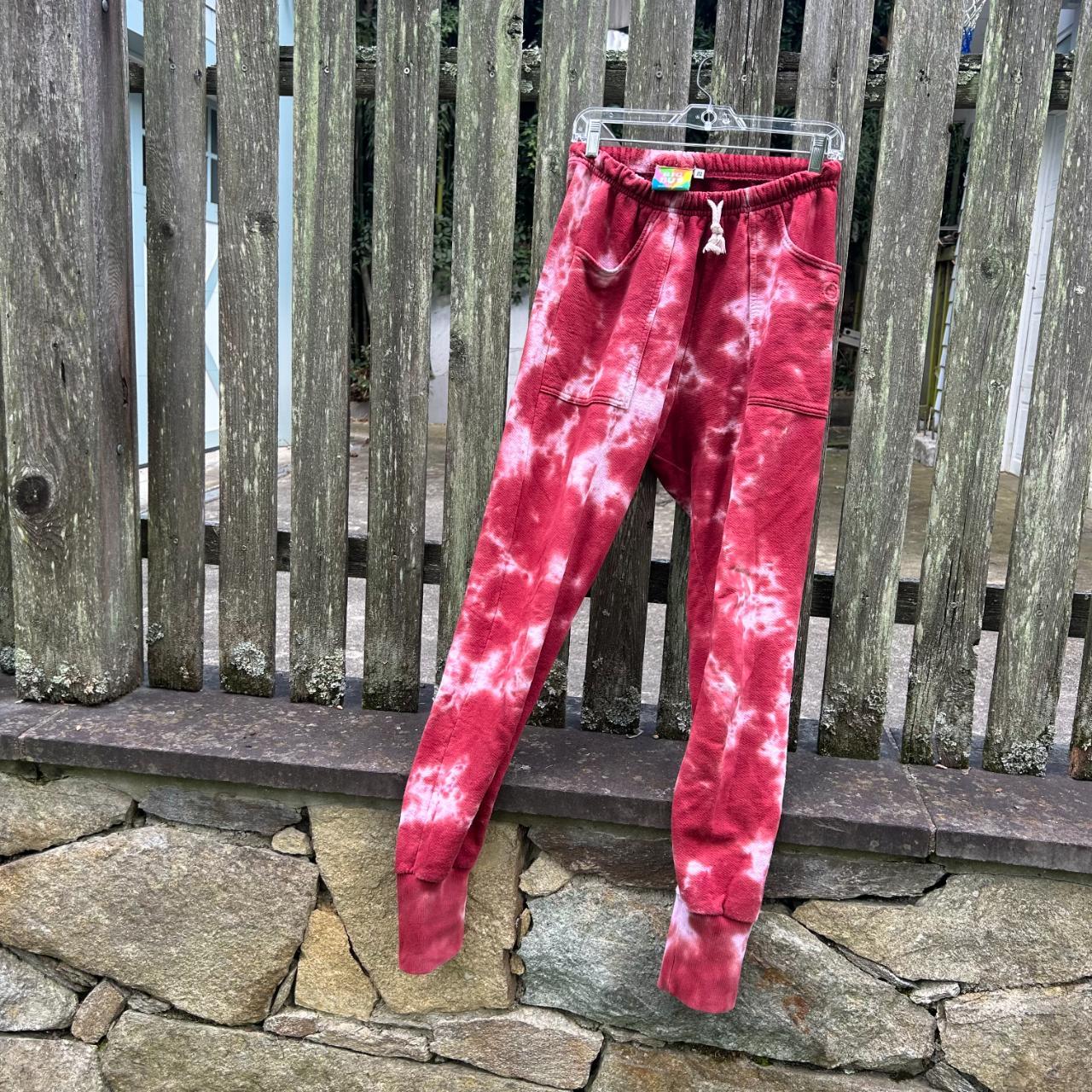 Pink bleached online sweatpants