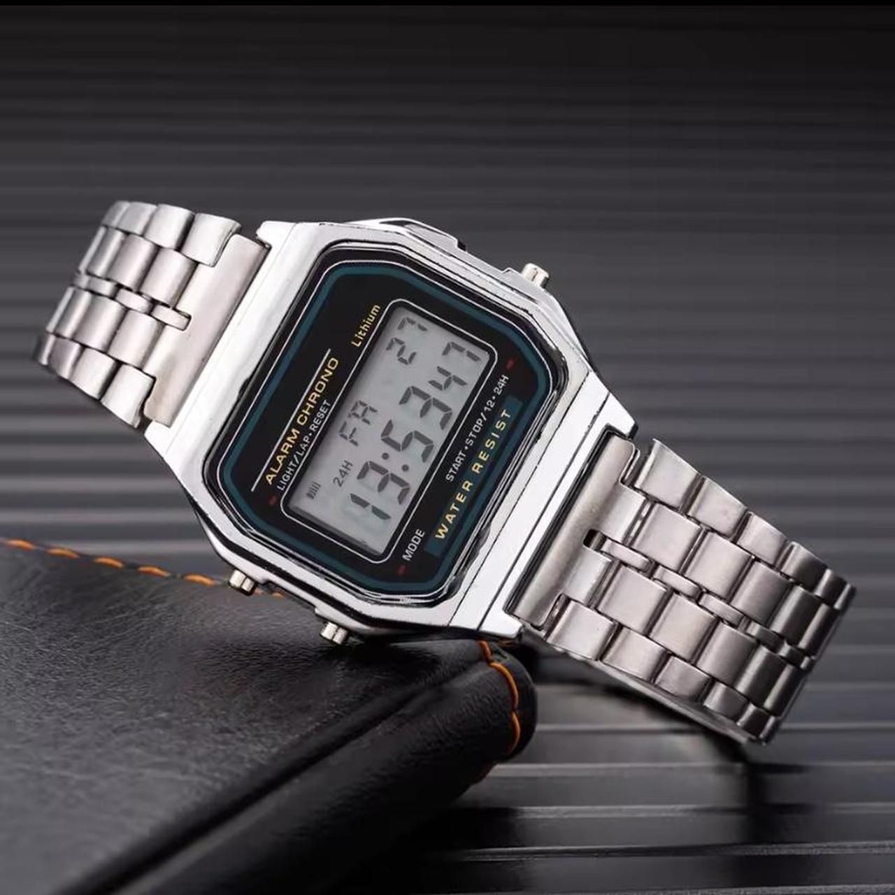 Digital Casio silver watch - Waterproof -... - Depop