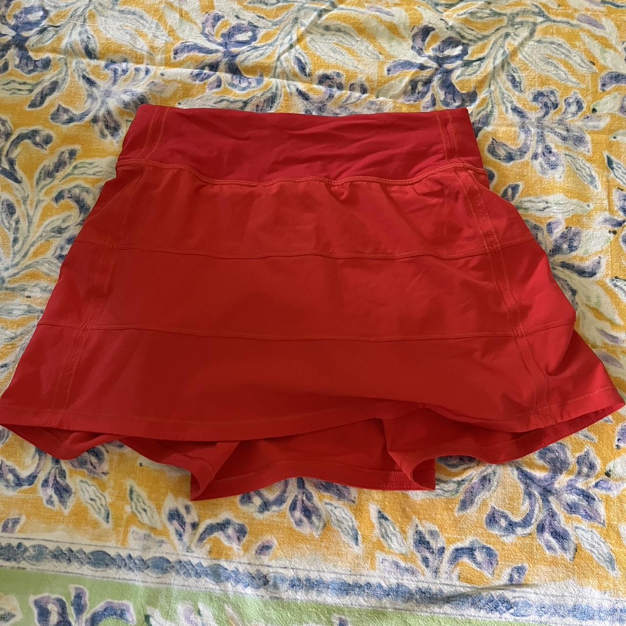 lululemon red tennis skirt size 2 tall Depop