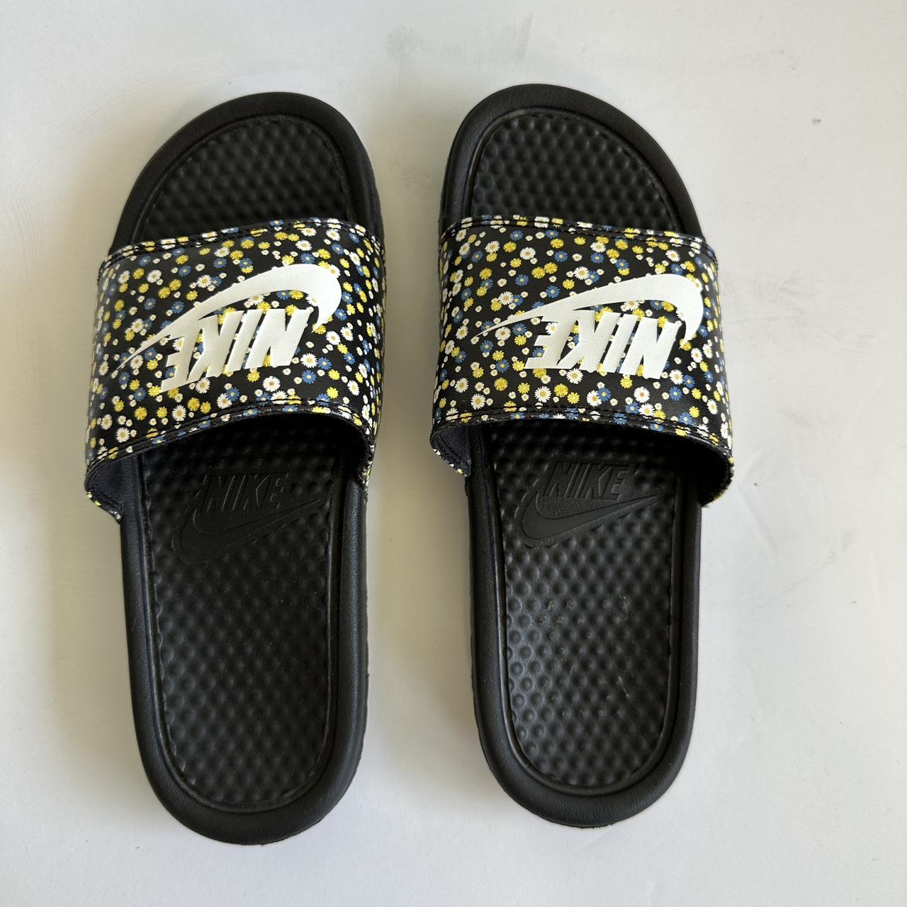 womens nike floral slides