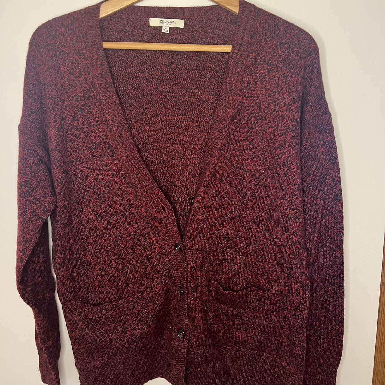 Maroon Madewell cardigan - Depop