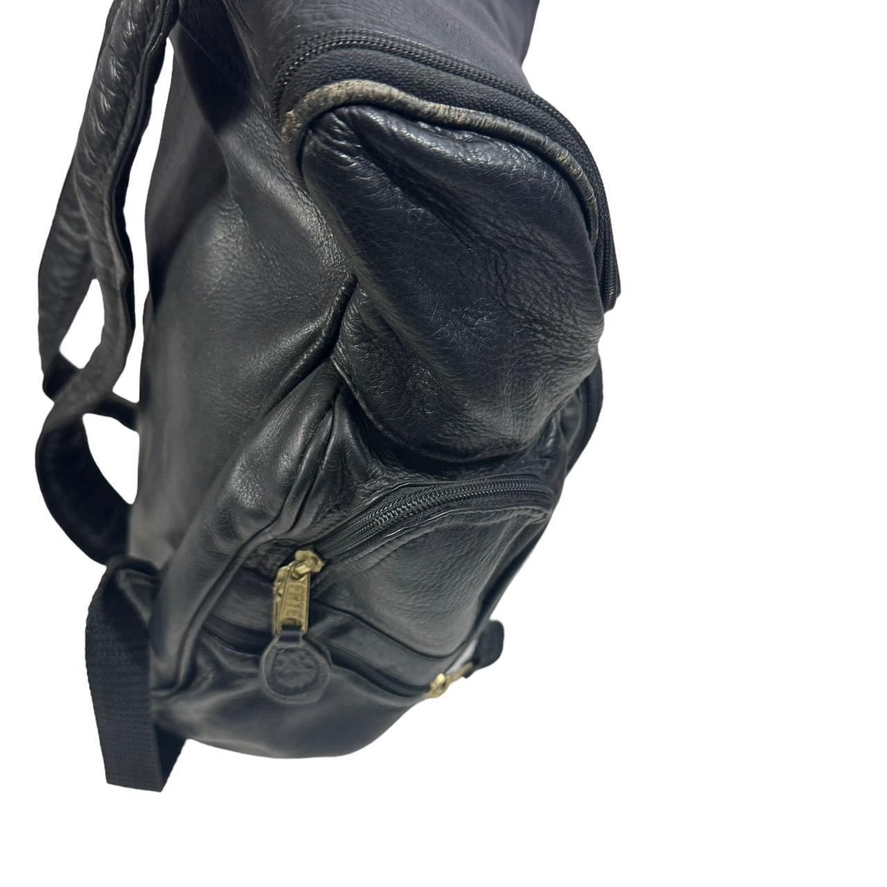 Frye black leather backpack best sale