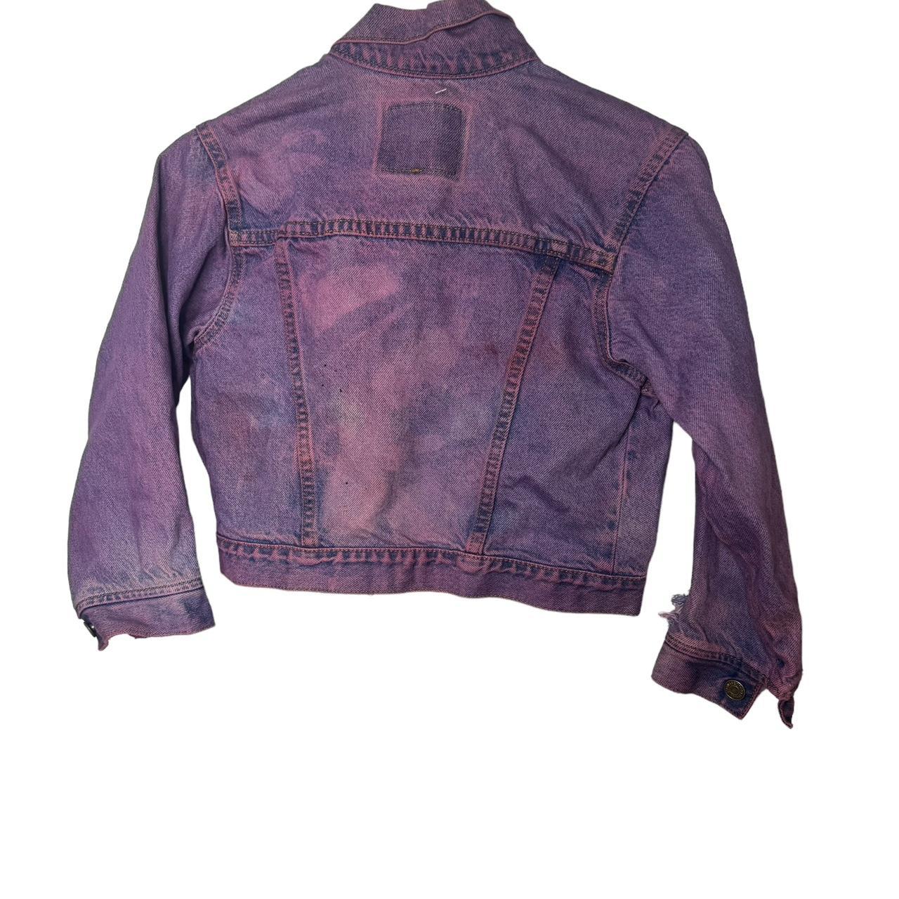 Purple acid wash shops denim jacket