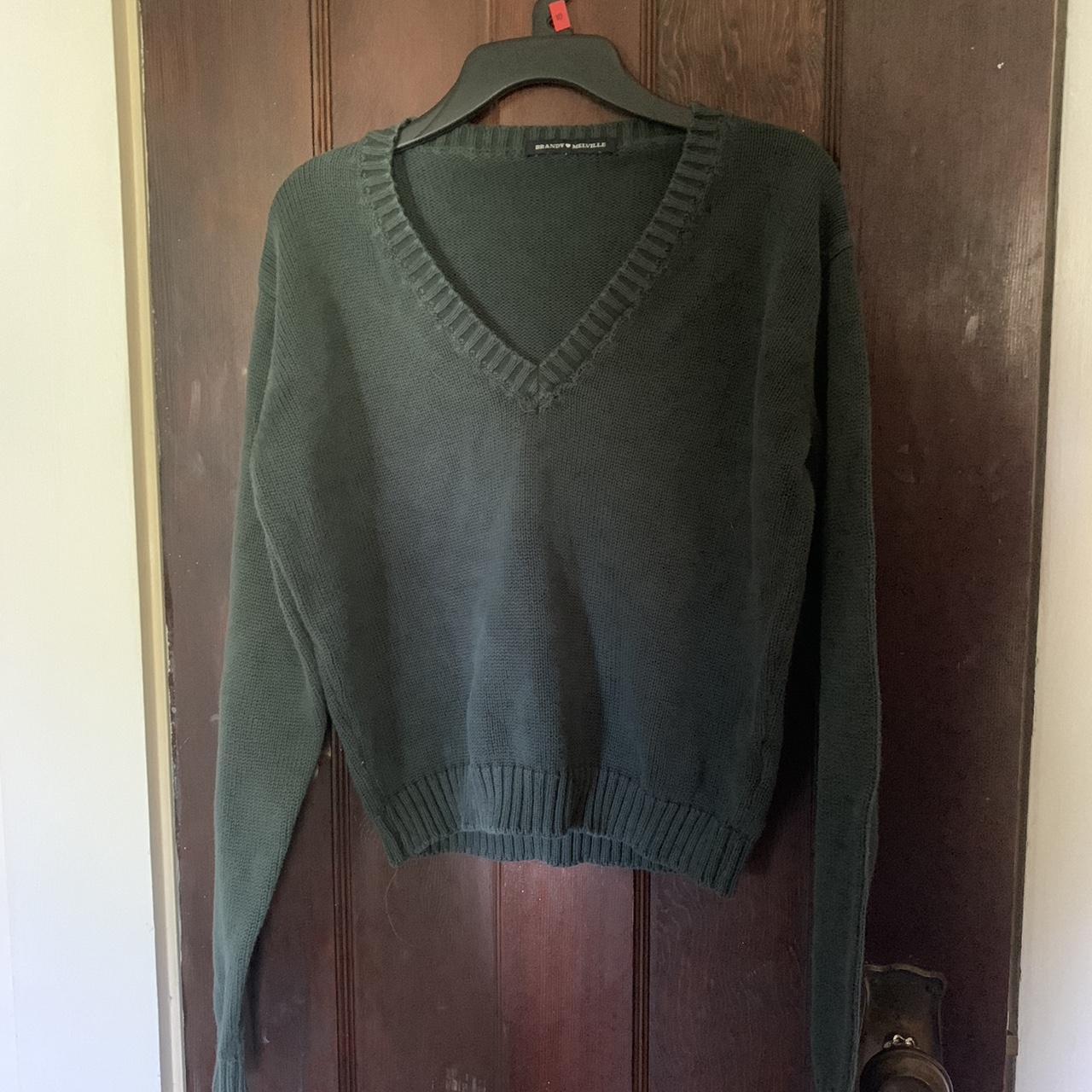 Brandy Melville Women's Green Jumper Depop