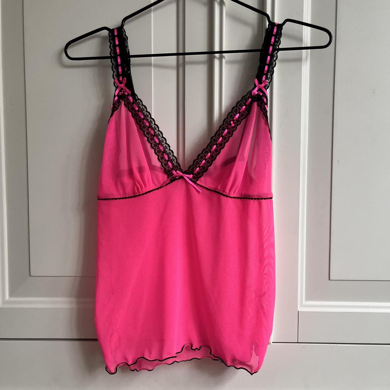 La Senza Womens Pink And Black Vest Depop 5155