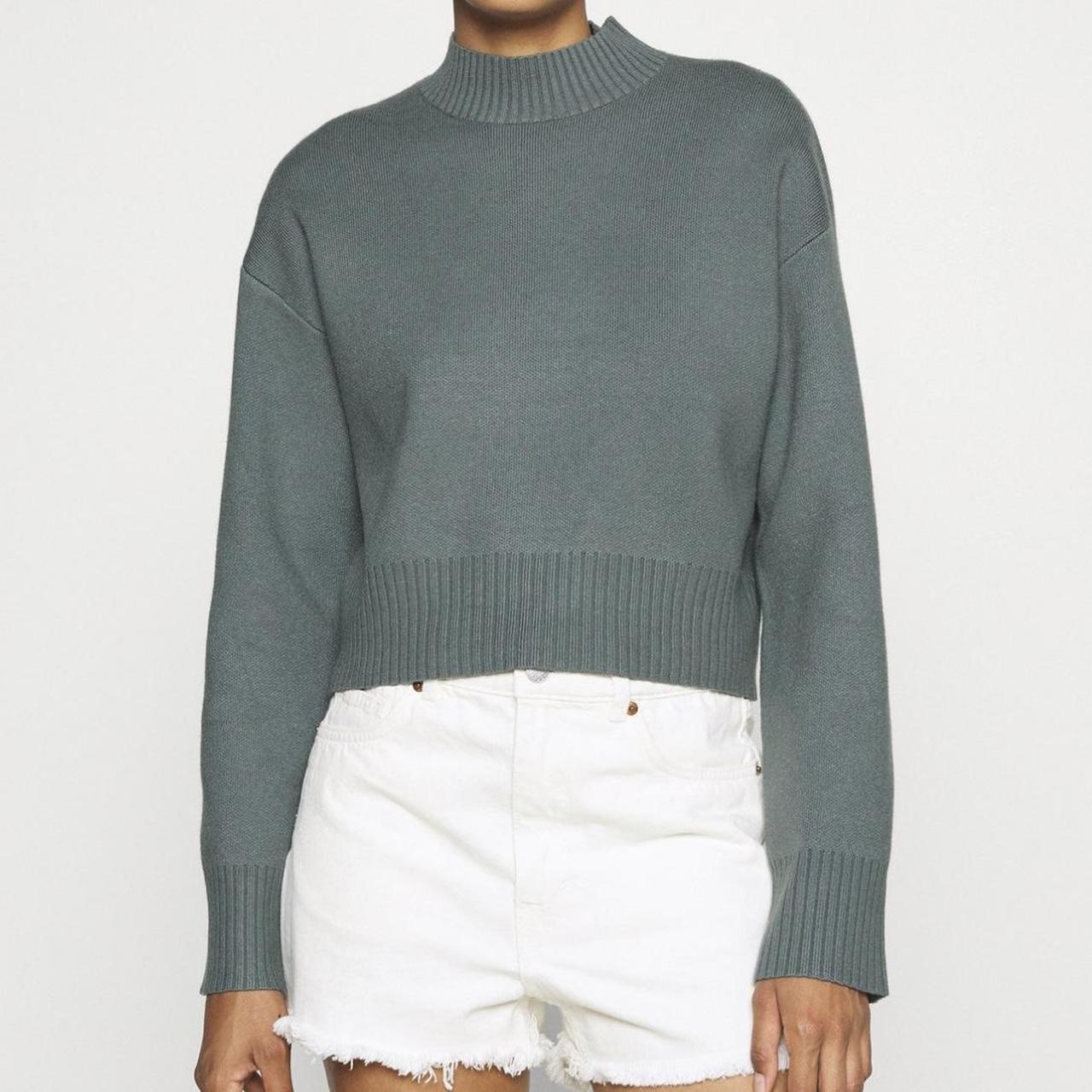 Women's Grey and Blue Jumper Depop