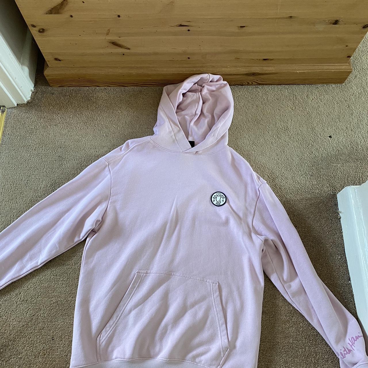 Pink Keith haring hoodie from H&M Size xs Open to... Depop