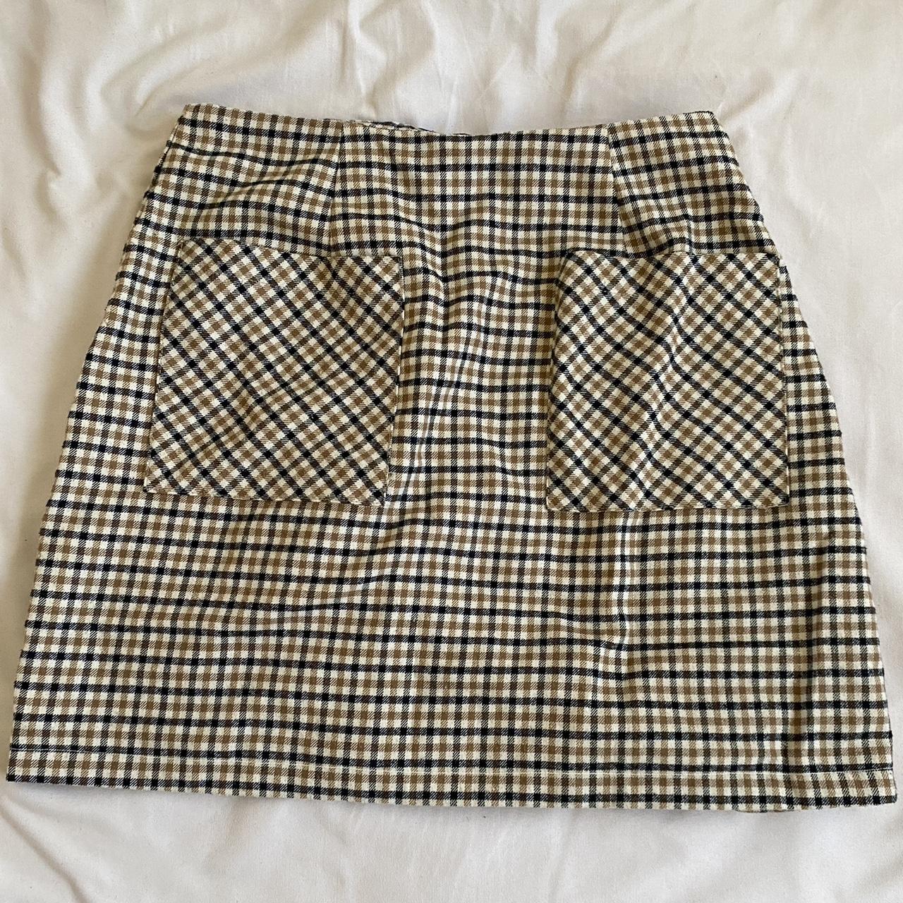 Checkered skirt 2025 cotton on