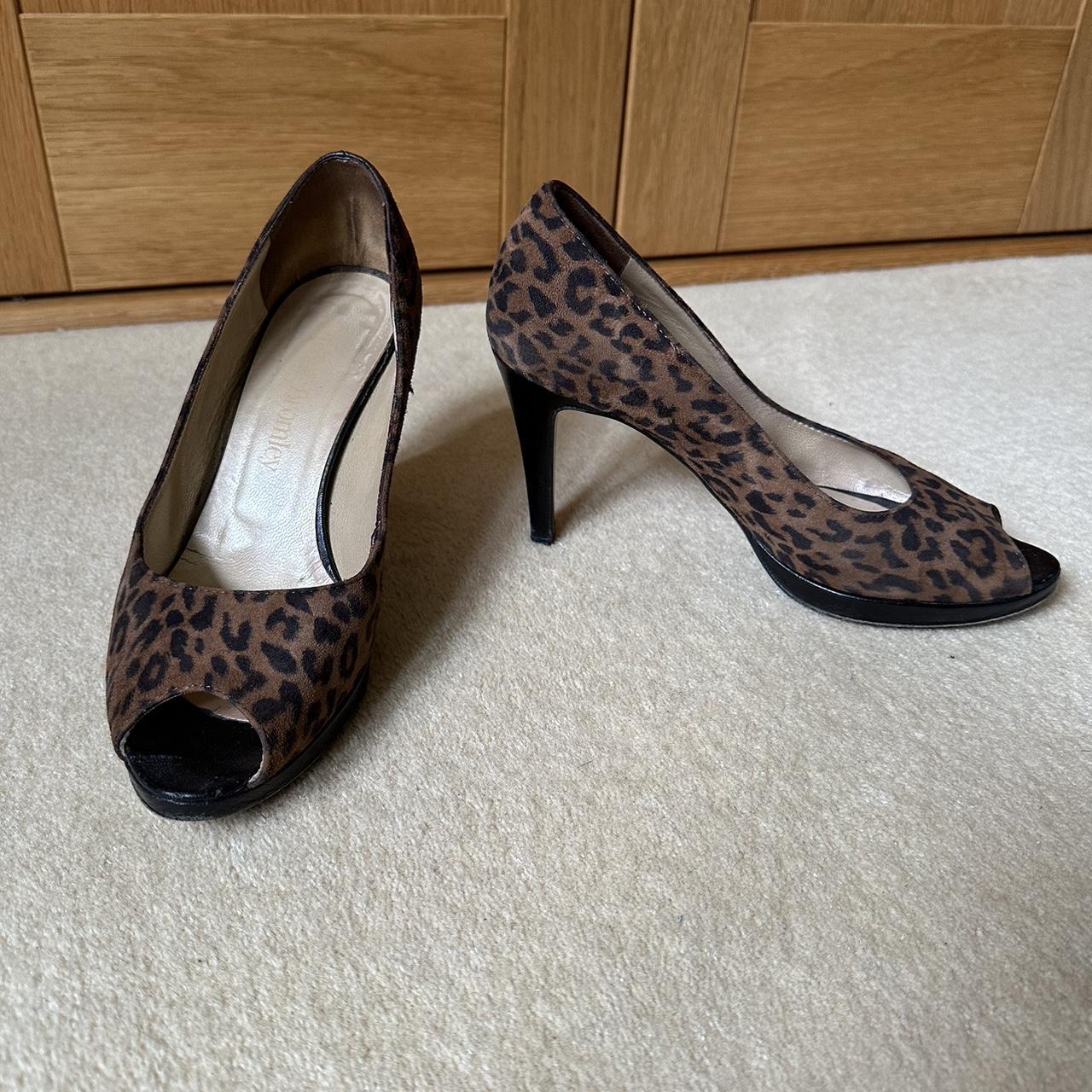 Russell & Bromley suede leopard platform shoe size... - Depop