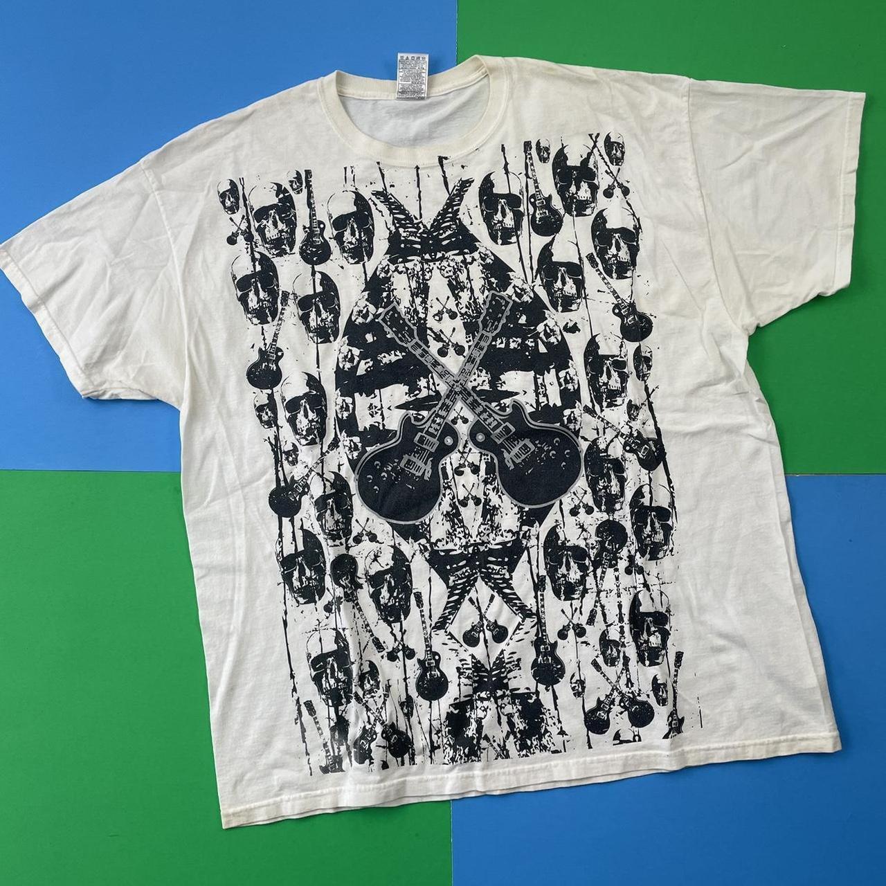 Vintage guitar skull shirt , 90s Y2k era , Super...