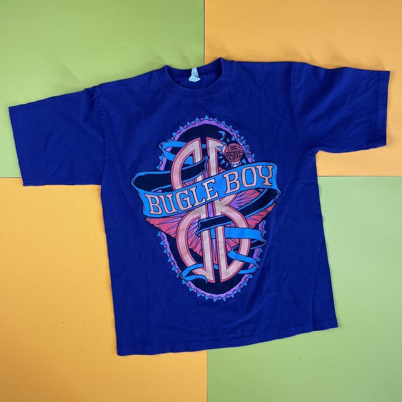 Vintage 90s Bugle Boy T Shirt Vintage 90s Bugle Boy Tee Blue And Green Size  XL, image size:1280x1280