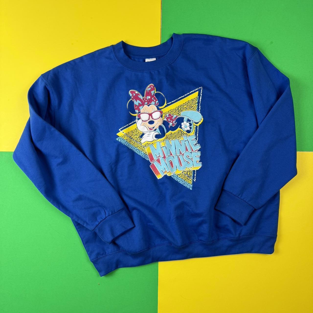 Disney Men's Sweatshirt Blue/Multi XL – Minnie Mouse Disney