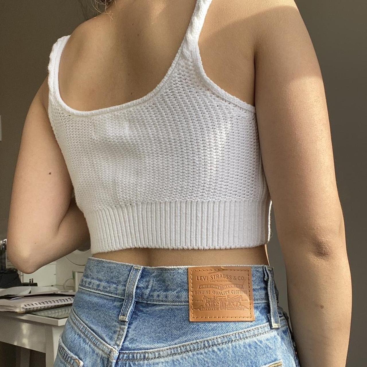 Hollister Co. Women's White Crop-top | Depop