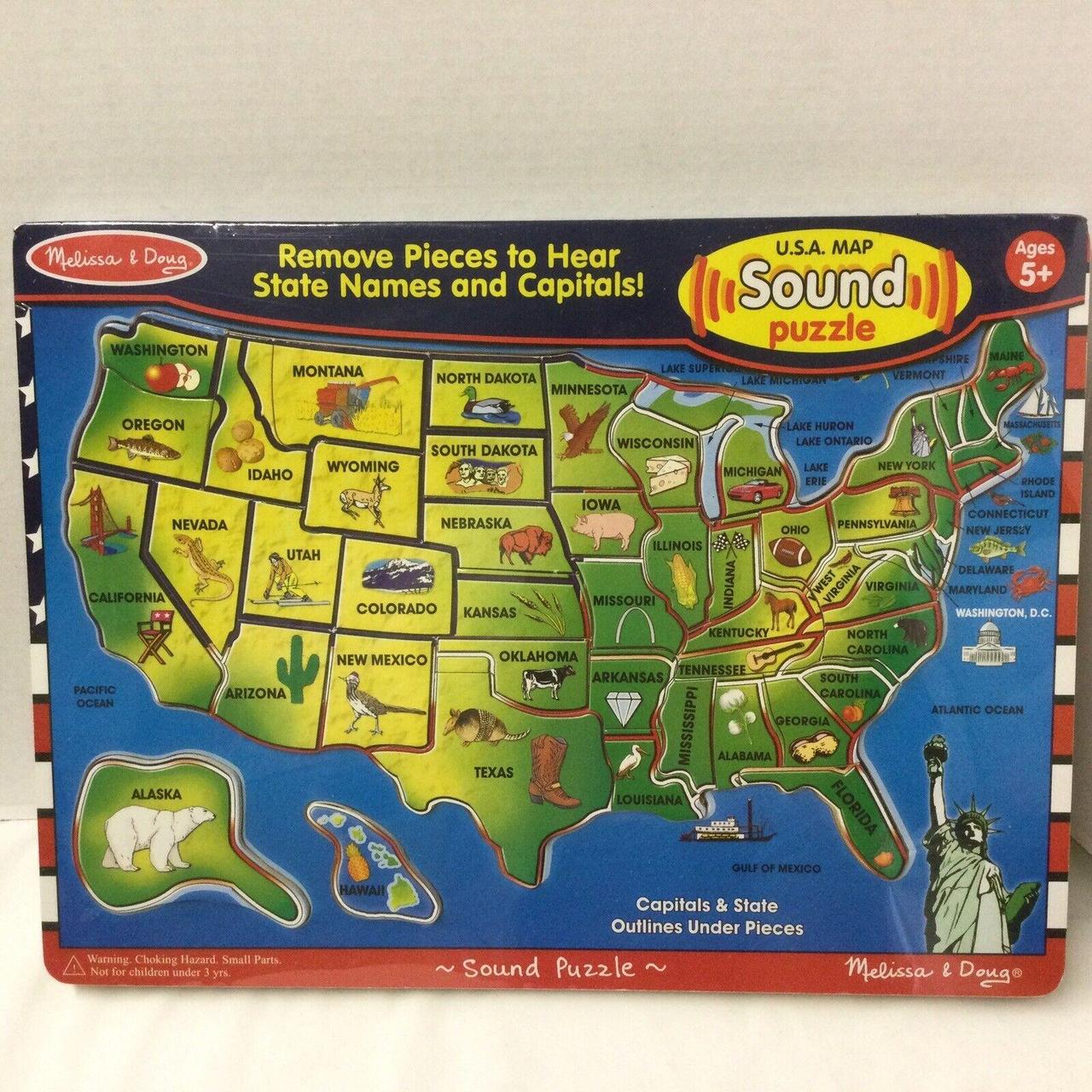 Puzzle Toy Melissa And Doug Usa Map Sound Puzzle Melissa Doug - Main Image