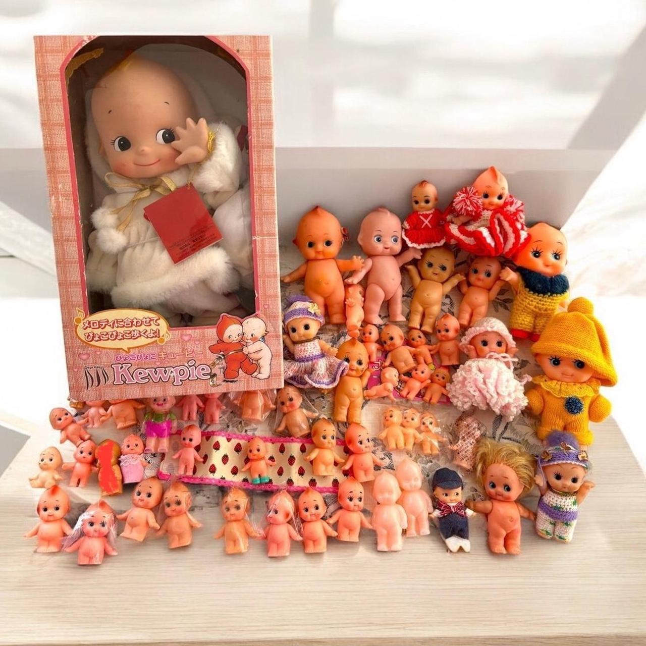Kewpie Dolls Cute Kawaii Brown Kewpie Baby Doll Cupie Rubber Ball