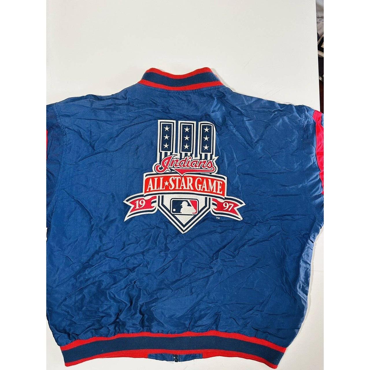 Vintage 90s Cleveland Indians Jacket Mirage 1997 All... - Depop