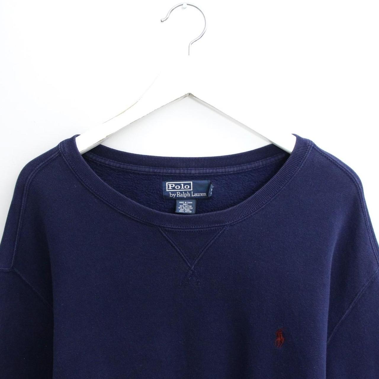 Ralph Lauren Men's Navy and Blue Sweatshirt | Depop