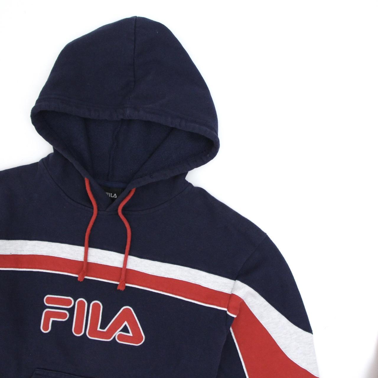 Vintage Fila hoodie Size L 12yrs fits women s Depop