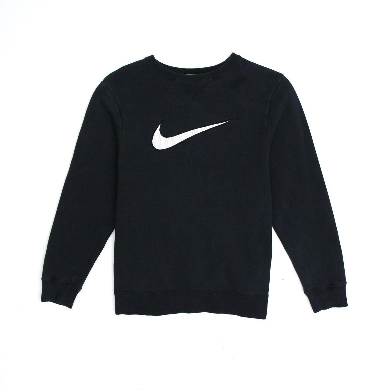 Vintage black Nike sweatshirt Youth L - fits around... - Depop