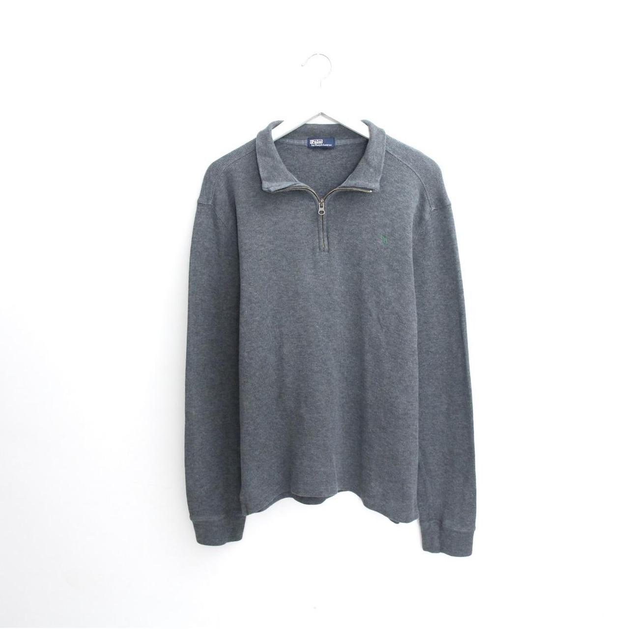 Grey Ralph Lauren quarter zip sweatshirt Men’s S •... - Depop