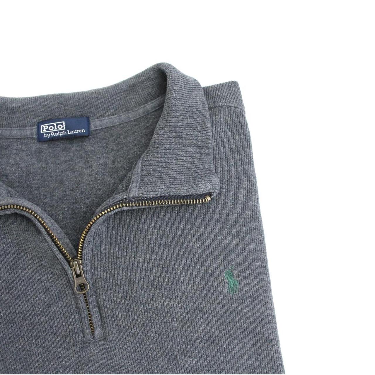 Grey Ralph Lauren quarter zip sweatshirt Men’s S •... - Depop