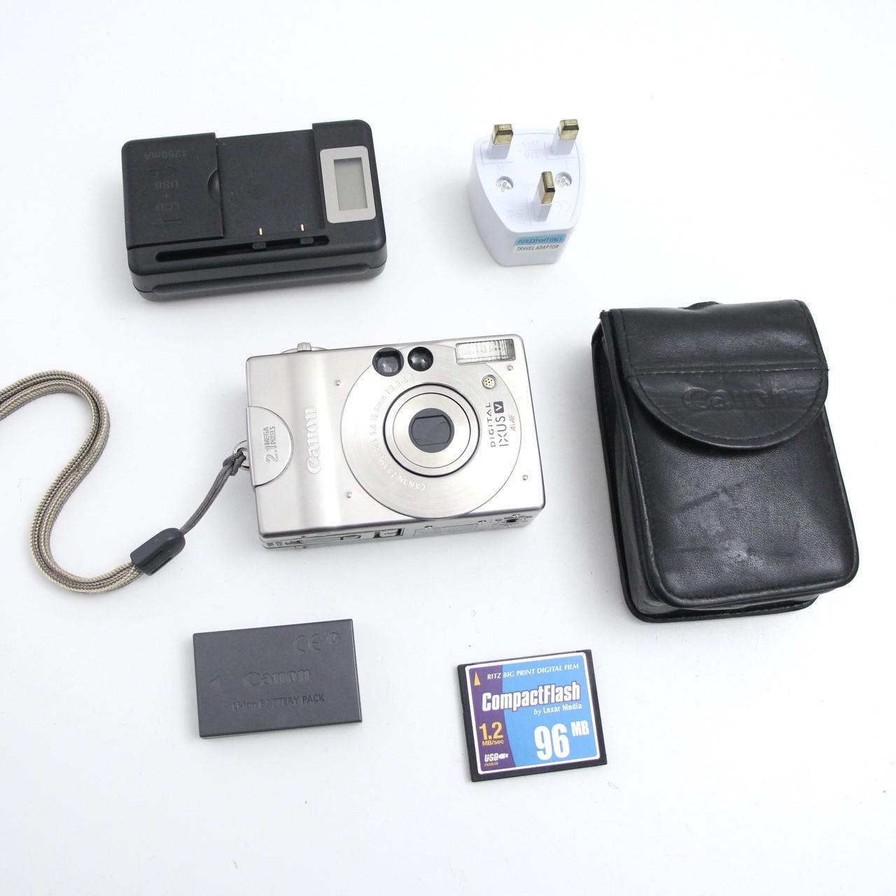 Canon vintage digital camera Classic silver metal... Depop