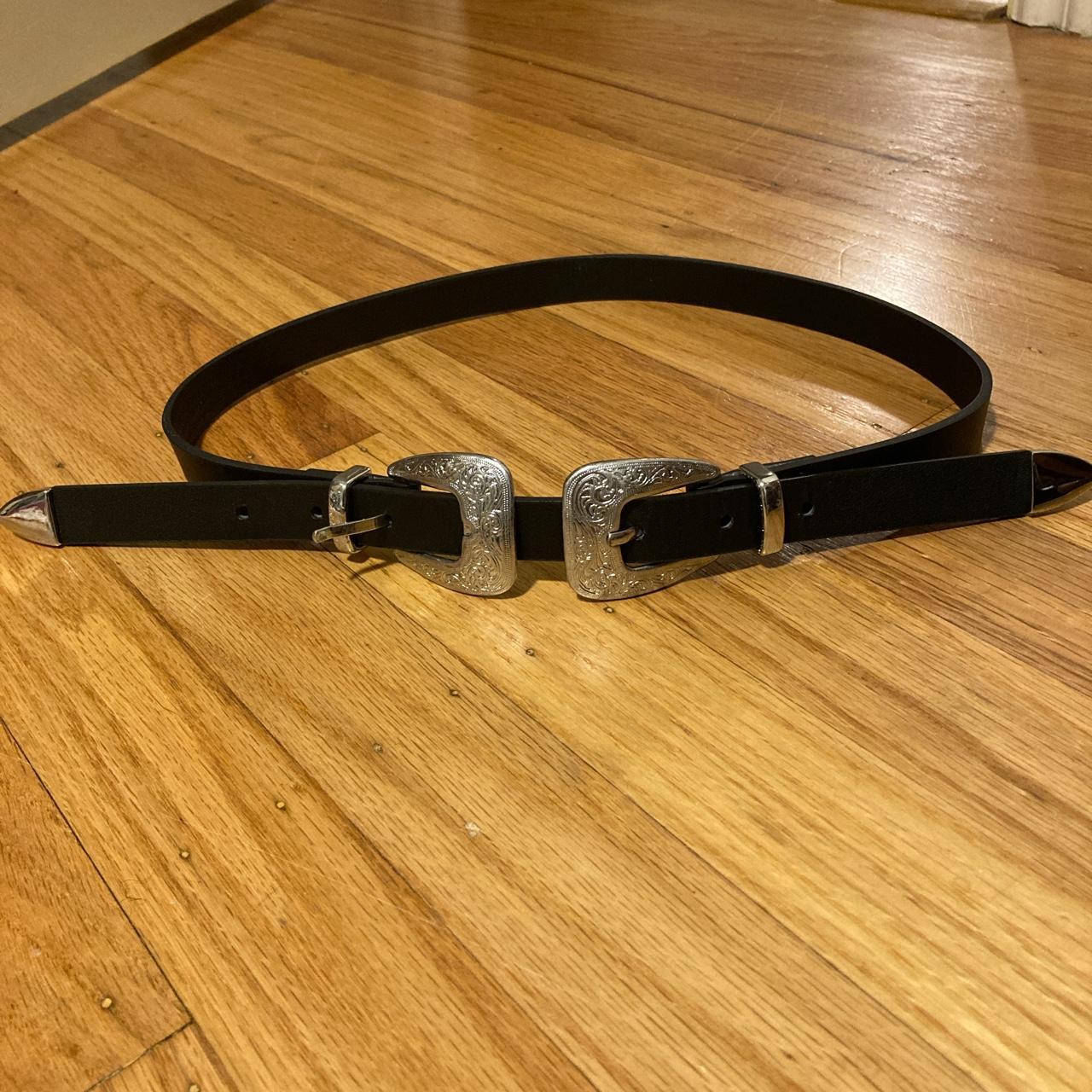 Women's Black and Silver Belt | Depop