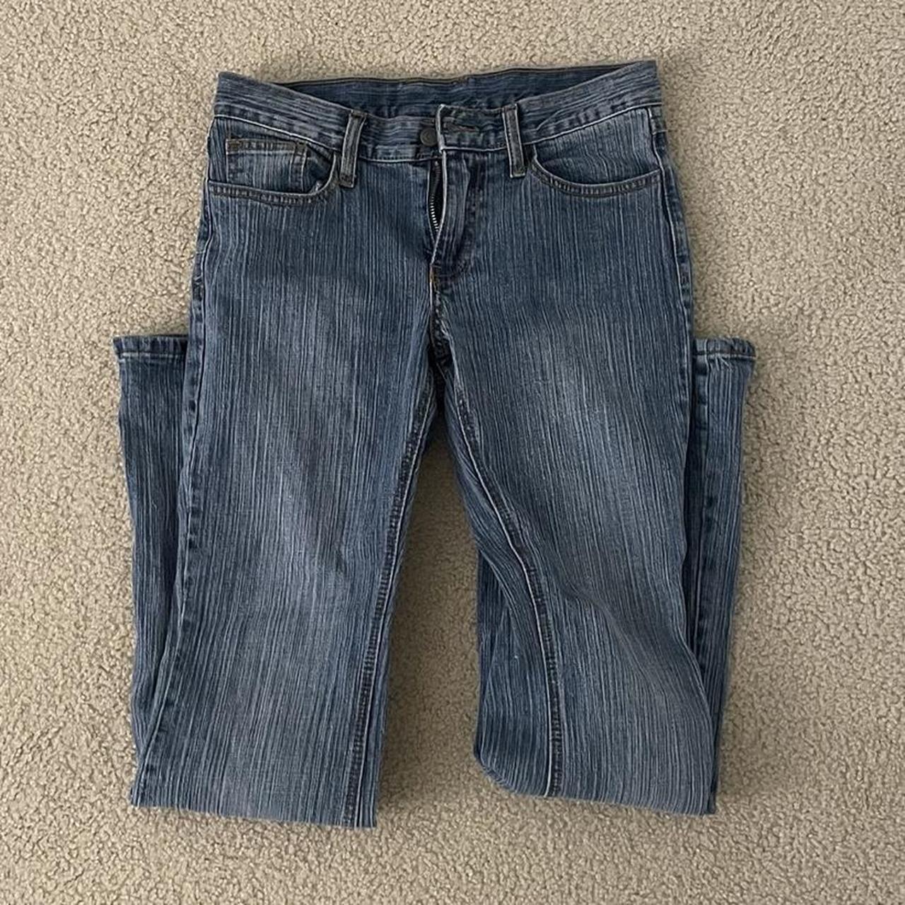 Brandy Melville Brielle jeans y2k striped flare look... Depop