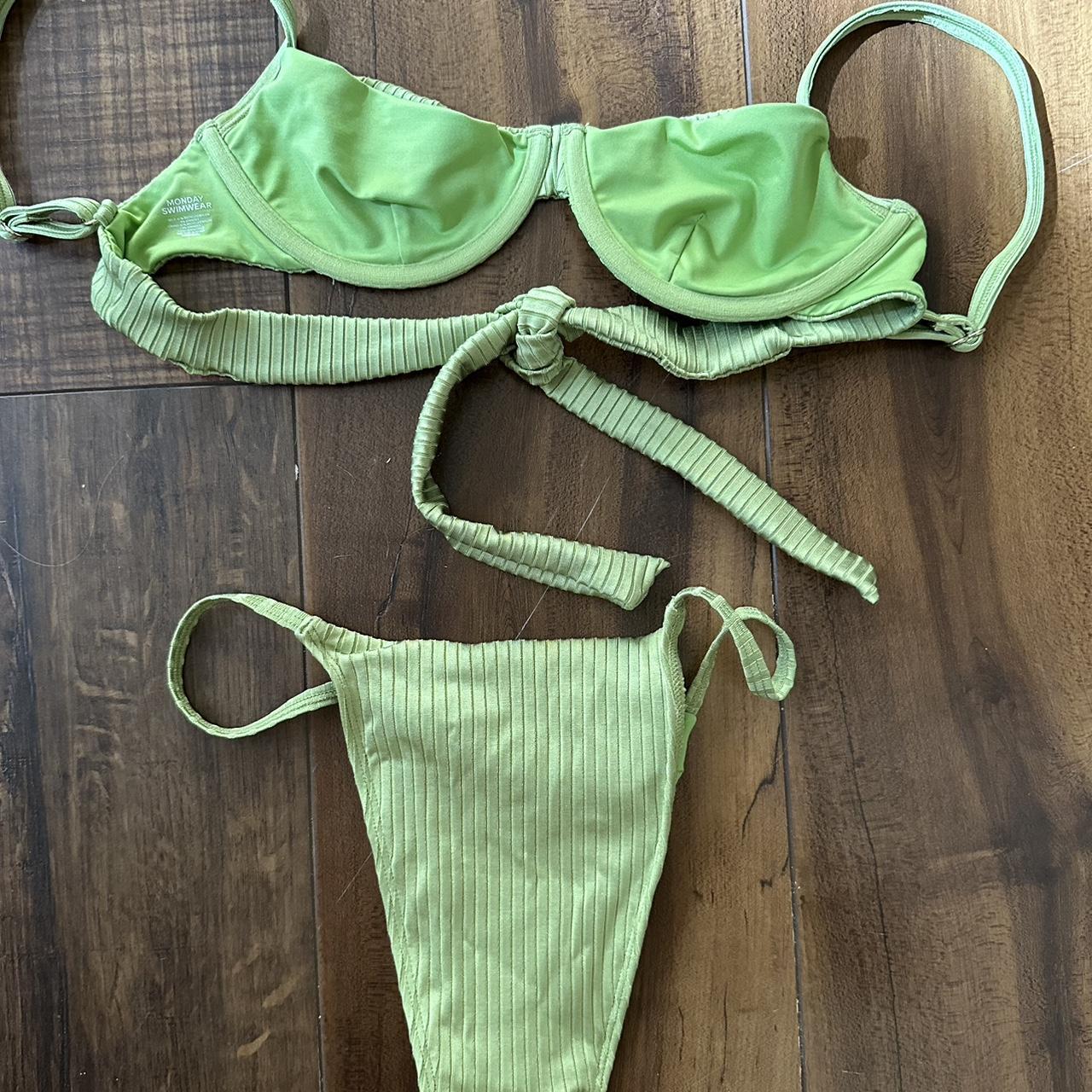 Monday swimwear bikini ribbed pear Top is P petite... Depop