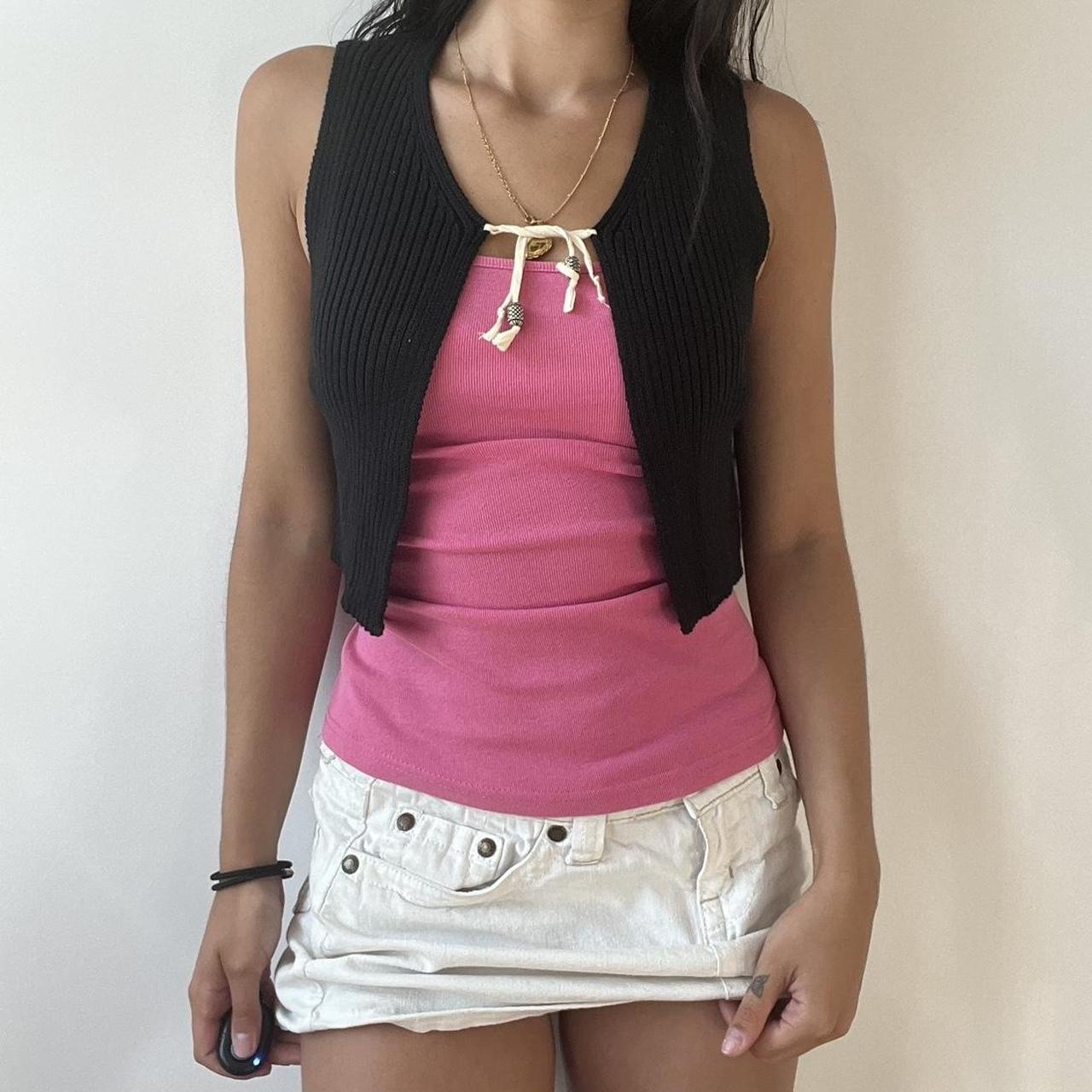 rita top 🧸🎀 black & cream cardigan with ties made... Depop