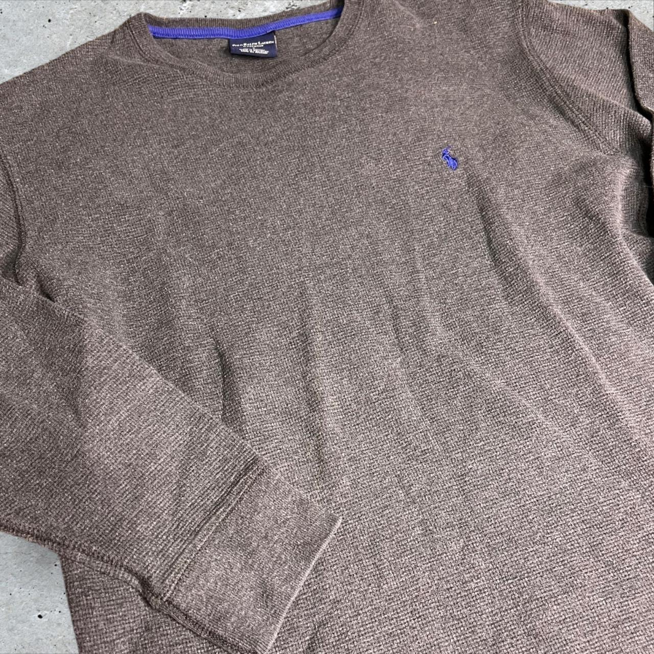 Polo Ralph Lauren Grey Waffle Knit Thermal. Depop