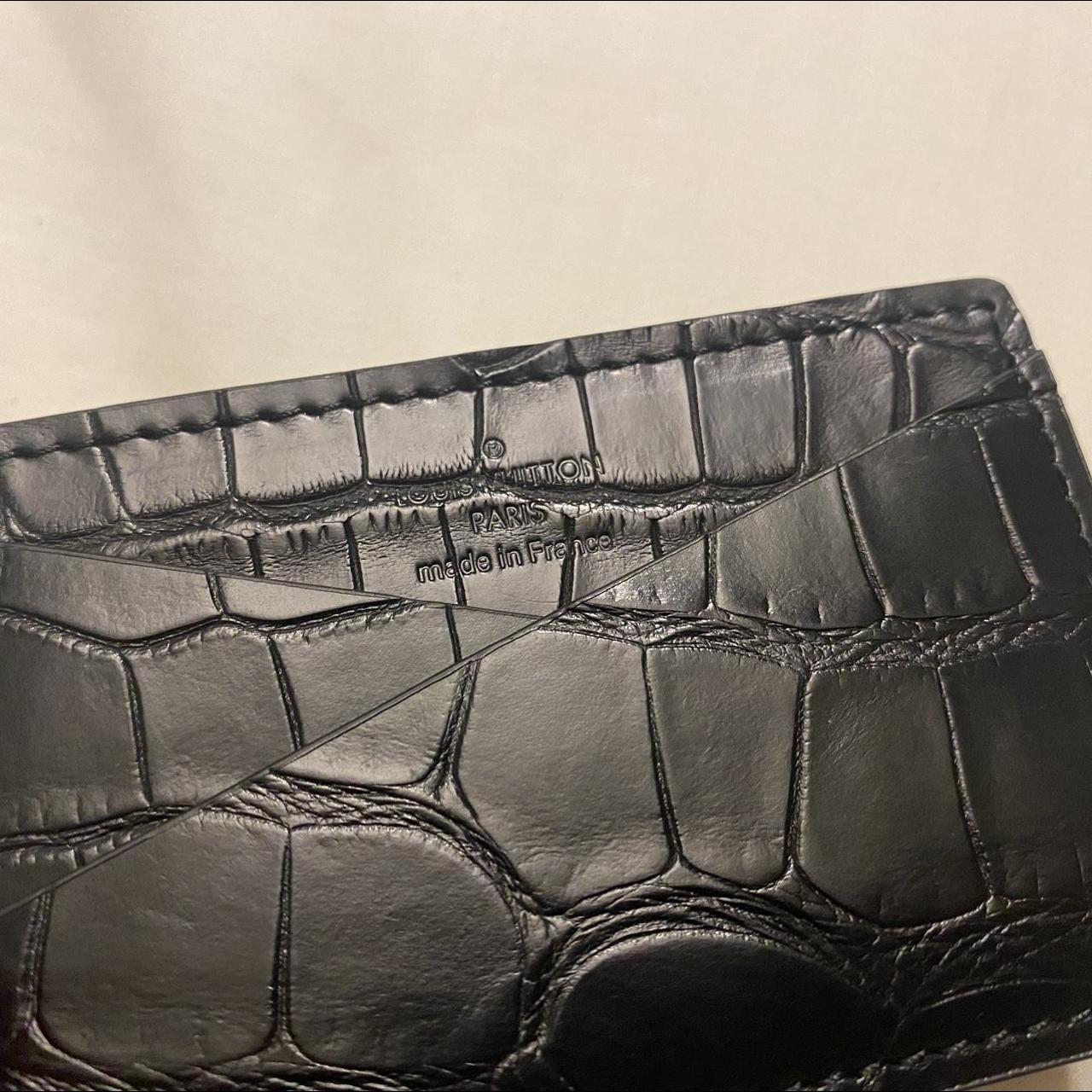 Brand new Louis Vuitton black alligator card holder. - Depop