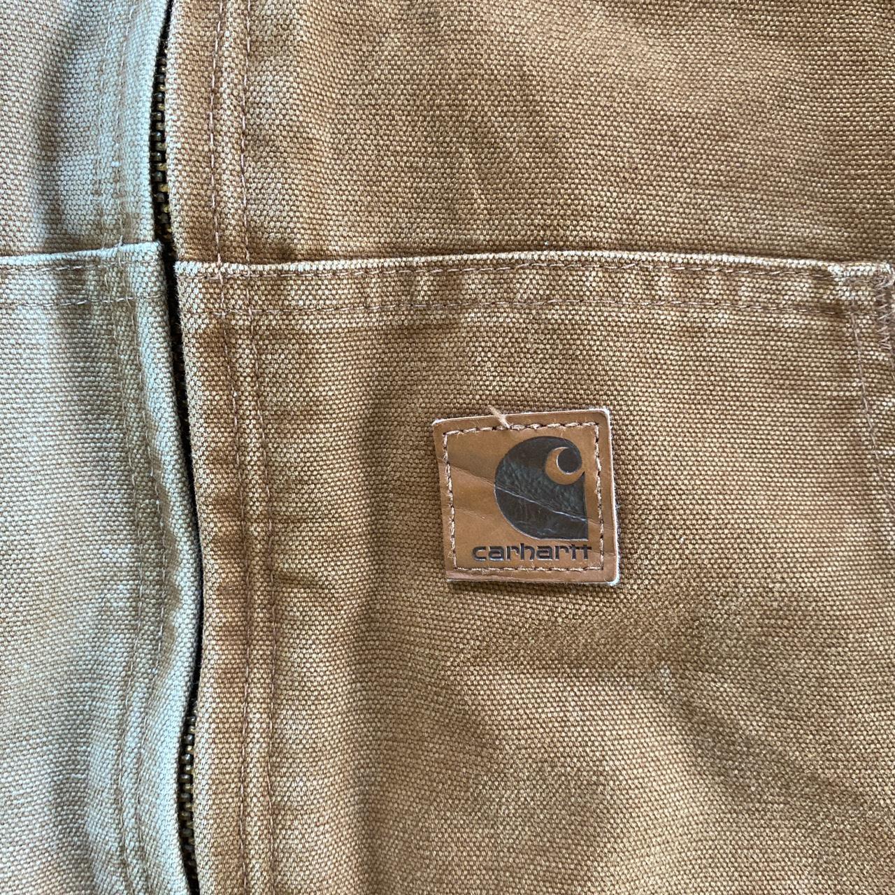 Vintage Carhartt heavy duty arctic Hoodie. Quilt... - Depop