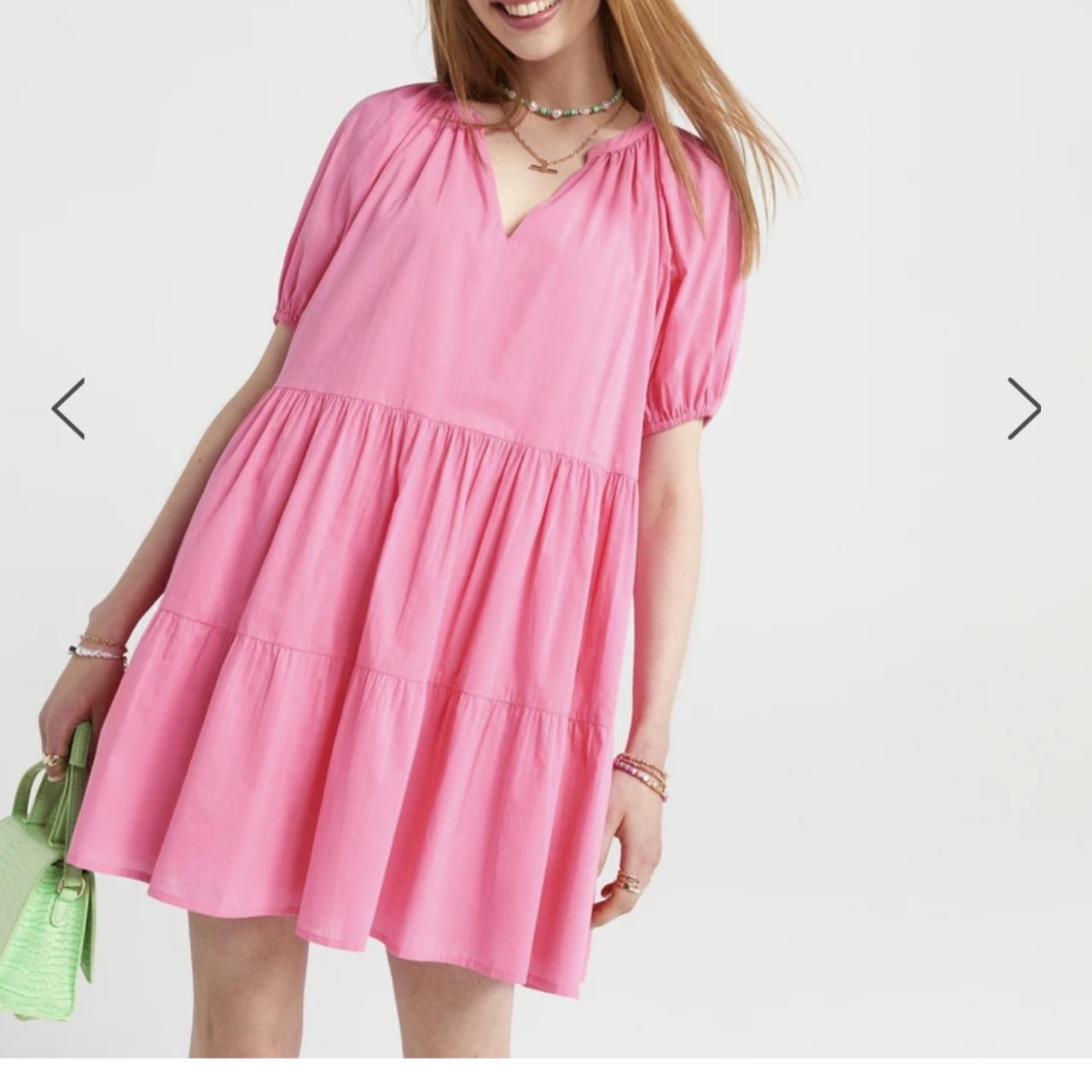 SPORTSGIRL cotton tiered mini dress Pink Size 12... Depop