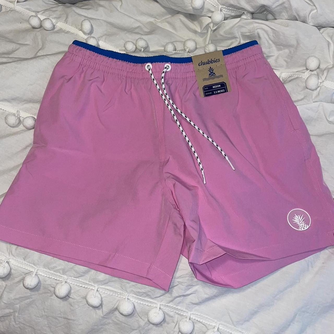 Pink chubbies swim trunks BNWT. Size medium with a... Depop