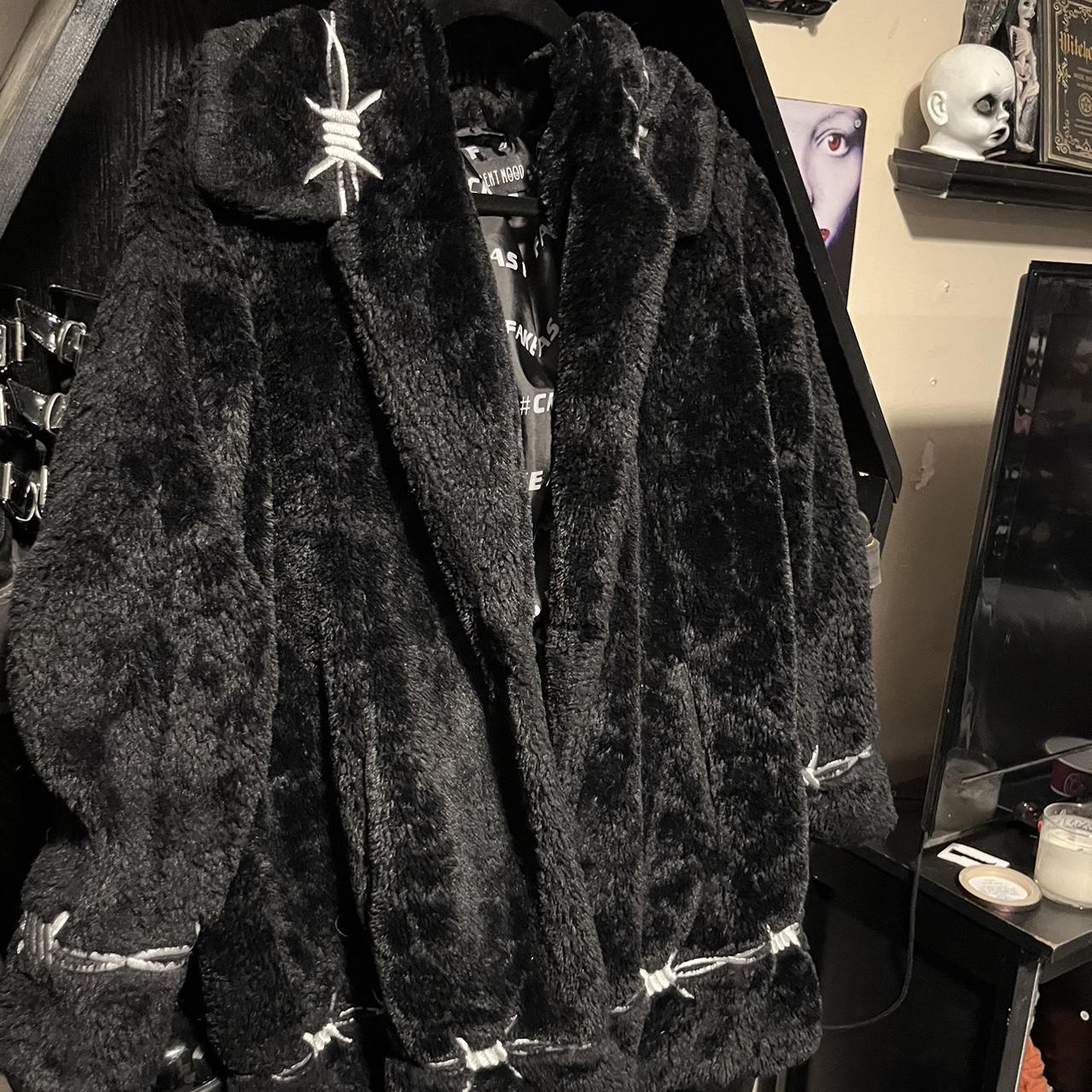 Dolls Kill Women's Black Coat Depop