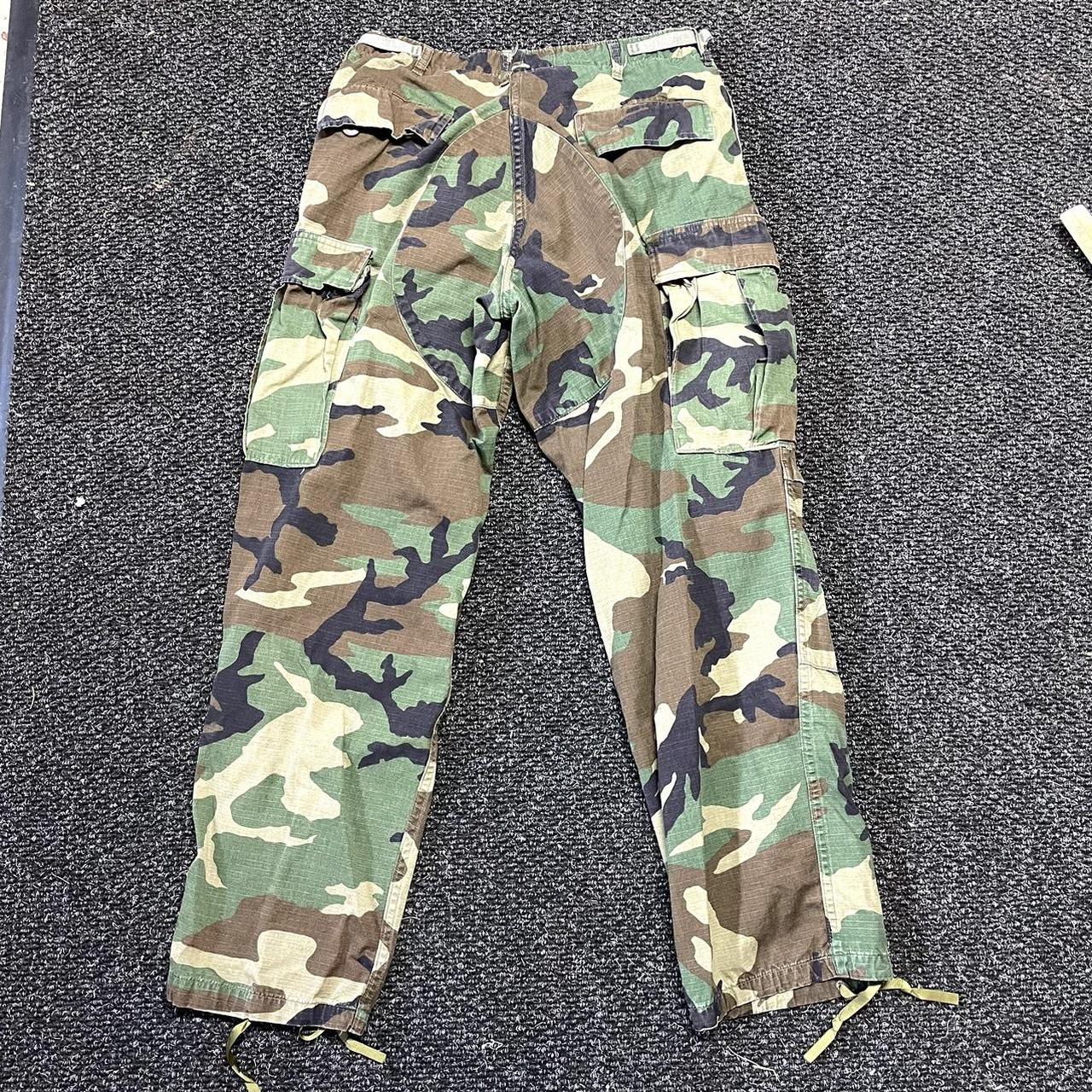 Vintage Combat Woodland Camouflage Camp Utility - Depop