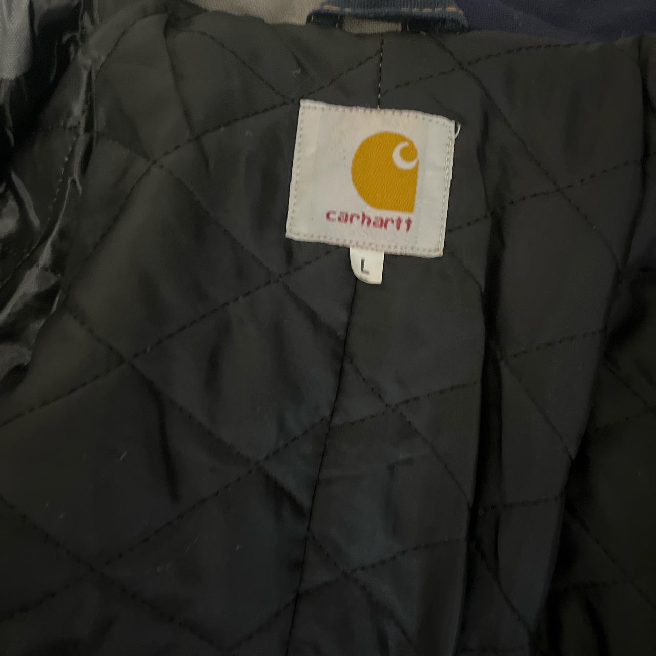 carhartt vintage block pattern jacket size large-... - Depop