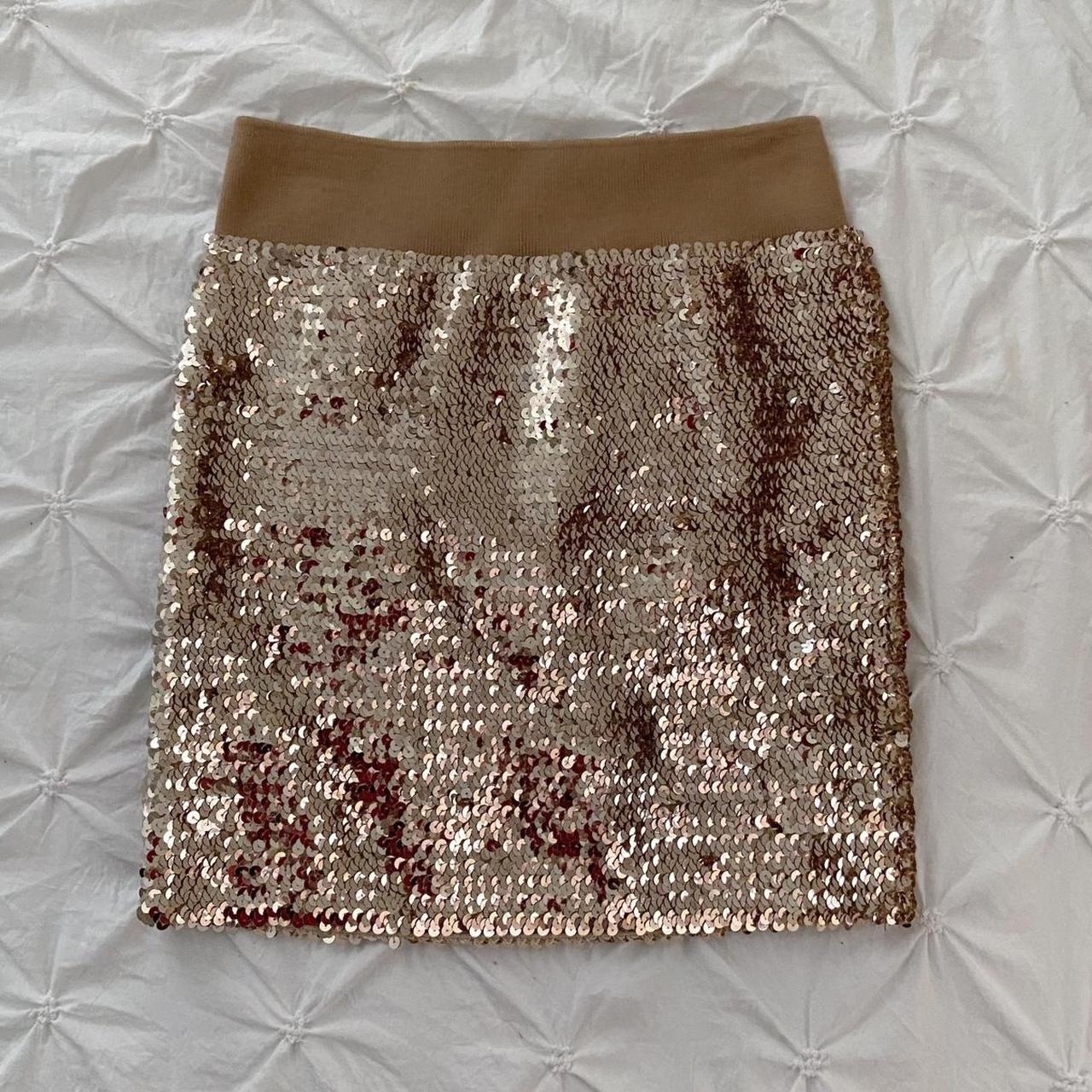 Women's Gold Skirt | Depop