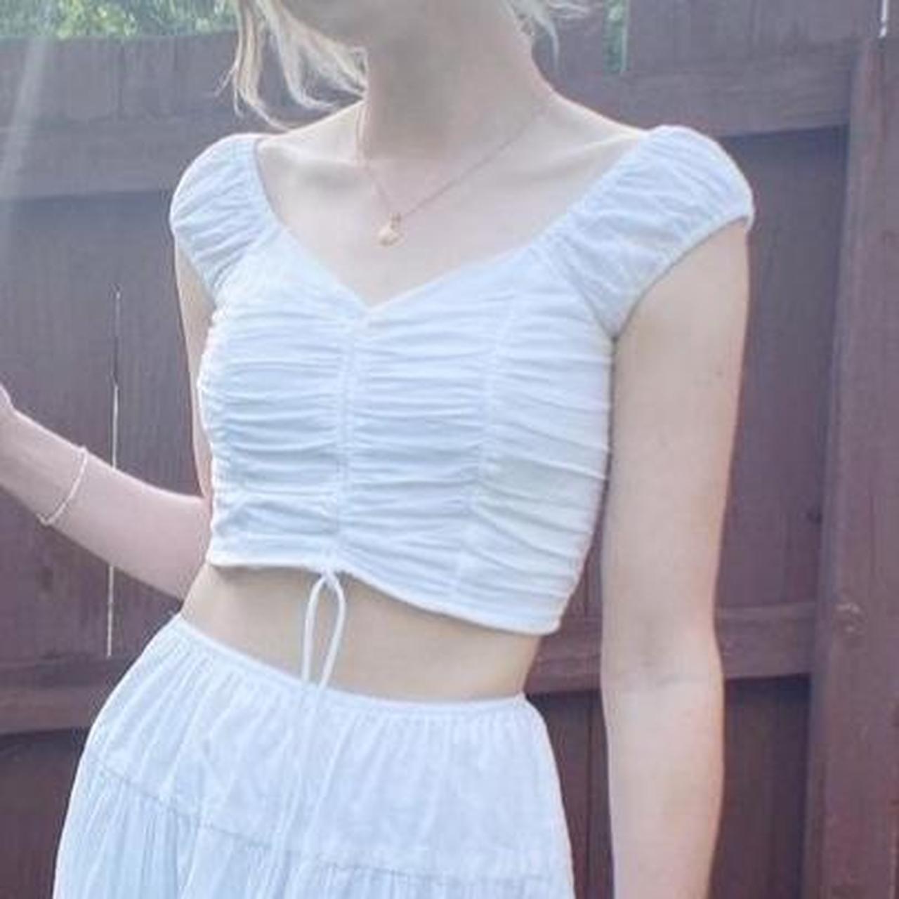White Crop Top A white crop top by “Japna” size... - Depop